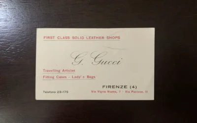 Business Card of Guccio Gucci